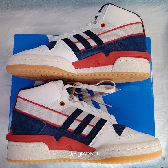 0050 adidas Originals Forum Exhibit Mid Shoes Men\'s sz 7